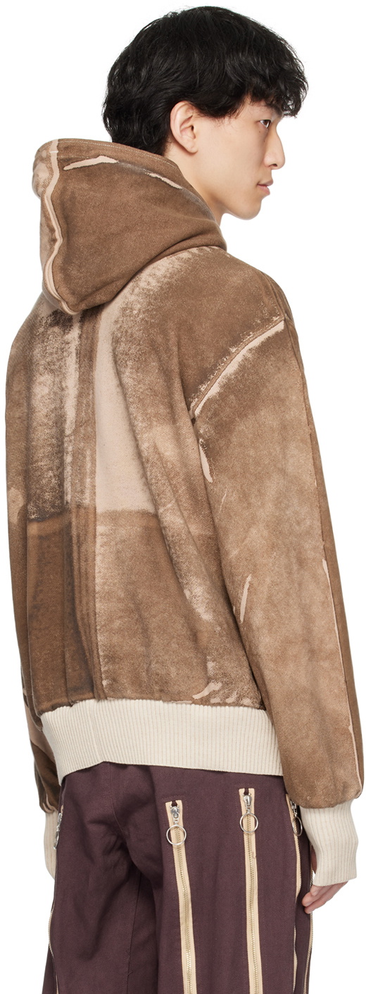 Charlie Constantinou Brown Reconstructed Hoodie