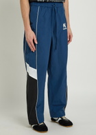 Nahmias Warm Up Panelled Shell Track Pants Blue