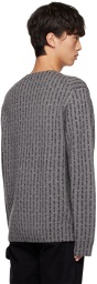 Helmut Lang Gray All Over Sweater
