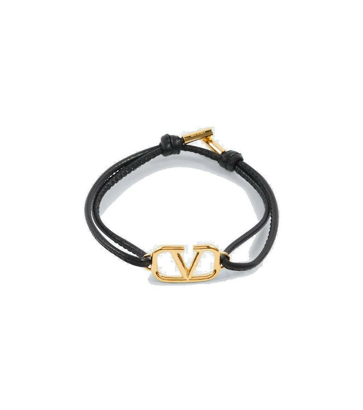 Photo: Valentino Garavani VLogo Signature leather bracelet