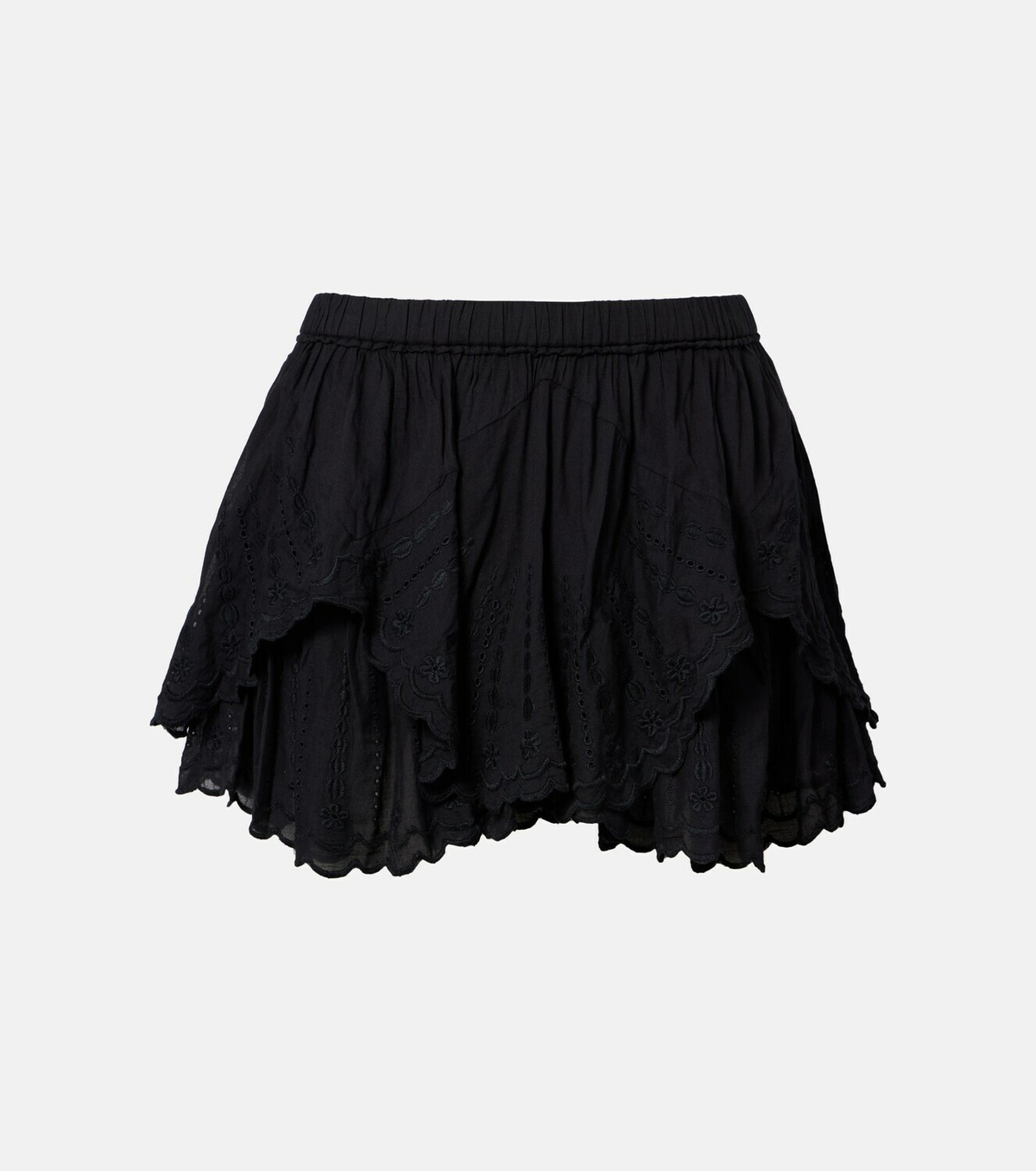 Marant Etoile Layale embroidered cotton shorts