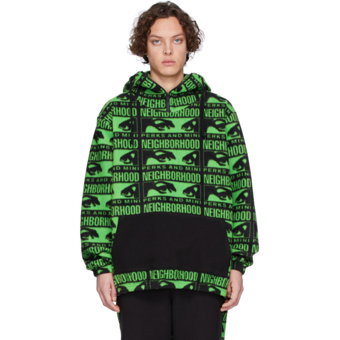 Perks and Mini Black and Green Neighborhood Edition Hoodie Perks