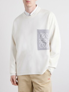 LOEWE - Anagram-Intarsia Knitted Sweater - White