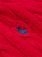 Polo Ralph Lauren - Cable-Knit Wool and Cashmere-Blend Sweater - Red