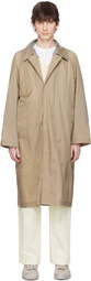 DOCUMENT Khaki Light Weight Nylon Water Proof Packable Coat
