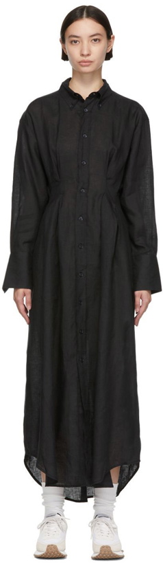 Photo: HOPE Black Linen Midi Dress