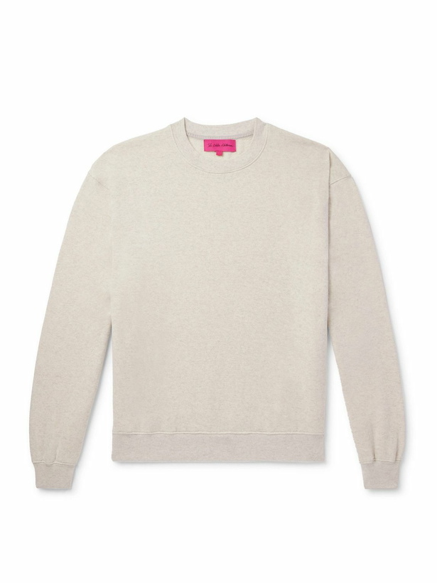 Photo: The Elder Statesman - Daily Crew Cotton and Cashmere-Blend Jersey Sweatshirt - Neutrals