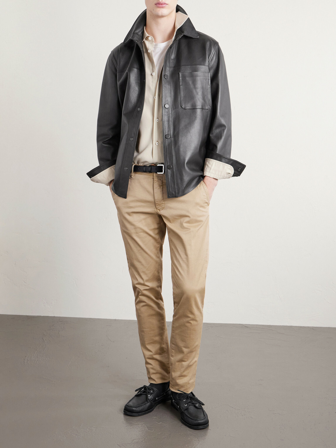Slowear - Leather Overshirt - Brown
