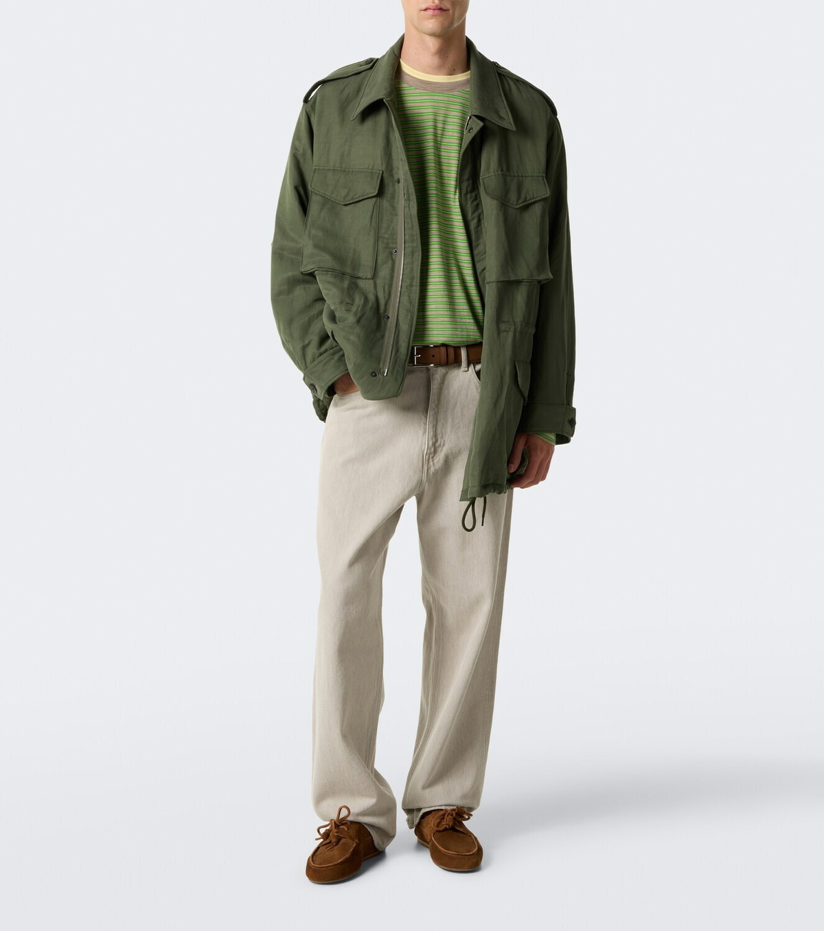 Auralee Silk and linen field jacket