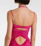 Nensi Dojaka Semi-sheer silk gown