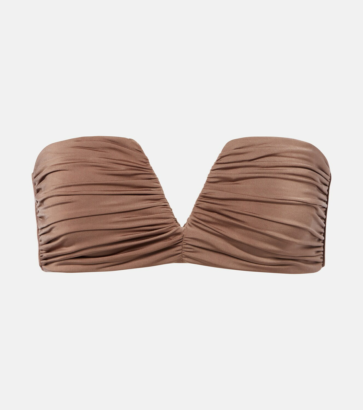 Jade Swim Clara ruched bandeau bikini top
