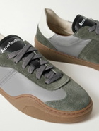 Acne Studios - Bars Low Suede-Trimmed Leather Sneakers - Gray