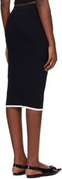 AMIRI Black 'MA' Midi Skirt