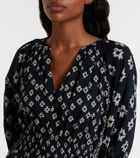 Velvet Elen embroidered cotton midi dress