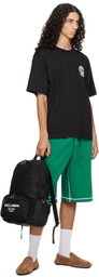 Dolce&Gabbana Black Nylon Rubberized Logo Backpack