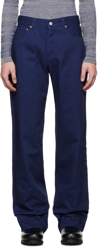 Photo: Rier Blue Wide-Leg Jeans