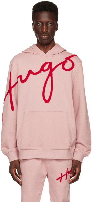 Photo: Hugo Pink Oversized Hoodie