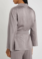 Herno Belted Satin Blazer Light Pink