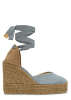 Castañer Chiara Canvas Platform Espadrilles Blue