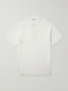 Burberry - Eddie Logo-Embroidered Cotton-Piqué Polo Shirt - White