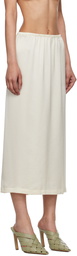 LESET Off-White Barb Midi Skirt