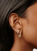 Missoma Gemstone 18ct Recycled Gold Vermeil Hoop Earrings - One Size
