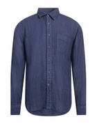 120% Lino Mens Shirt in Blue