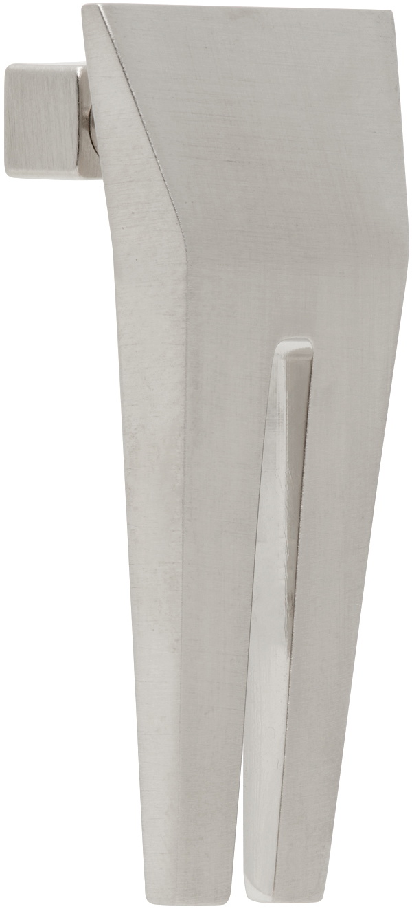 Rick Owens Silver Open Trunk Single Earring Rick Owens
