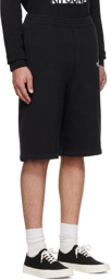 Maison Kitsuné Black Cotton Shorts