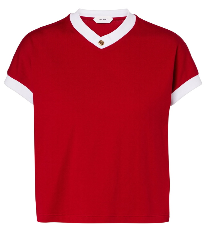Photo: Versace Medusa cotton-blend jersey T-shirt