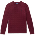 Polo Ralph Lauren - Cable-Knit Cotton Sweater - Burgundy