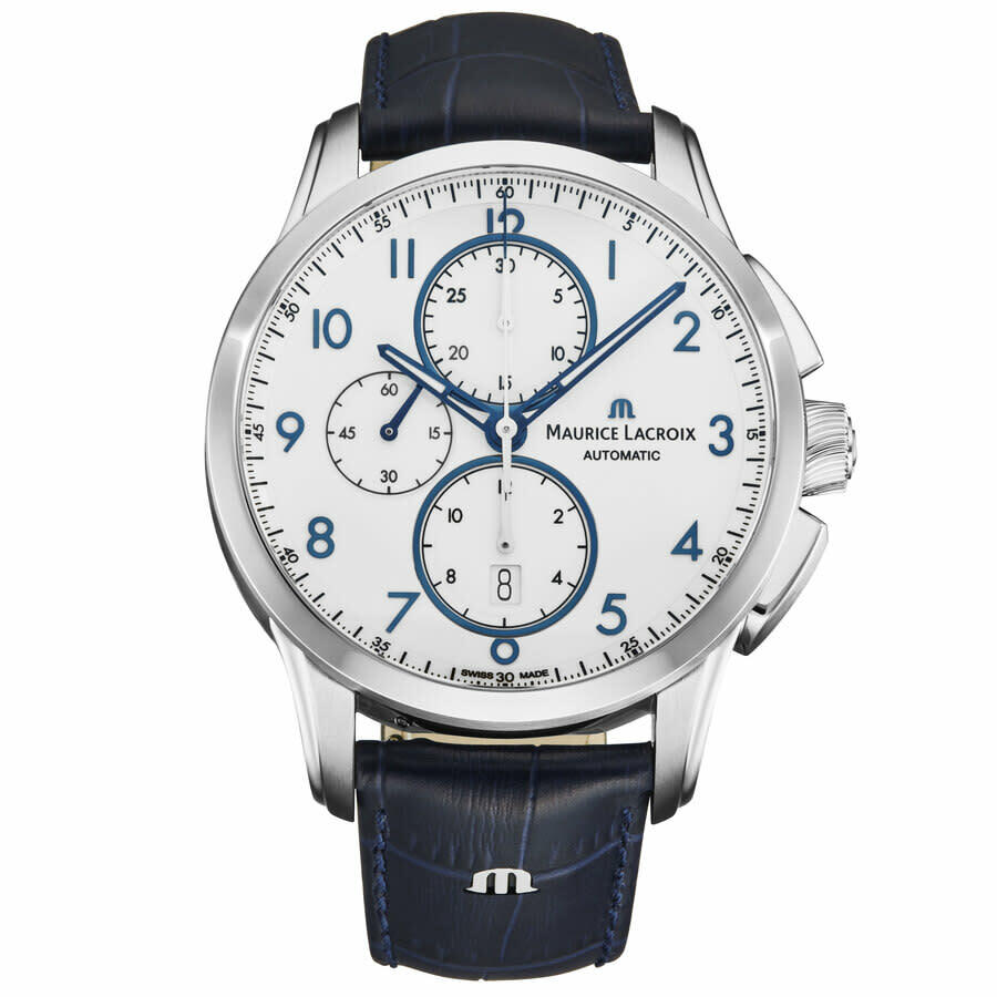Maurice Lacroix Pontos Chronograph Automatic White Dial Mens Watch PT6388-SS001-120-4