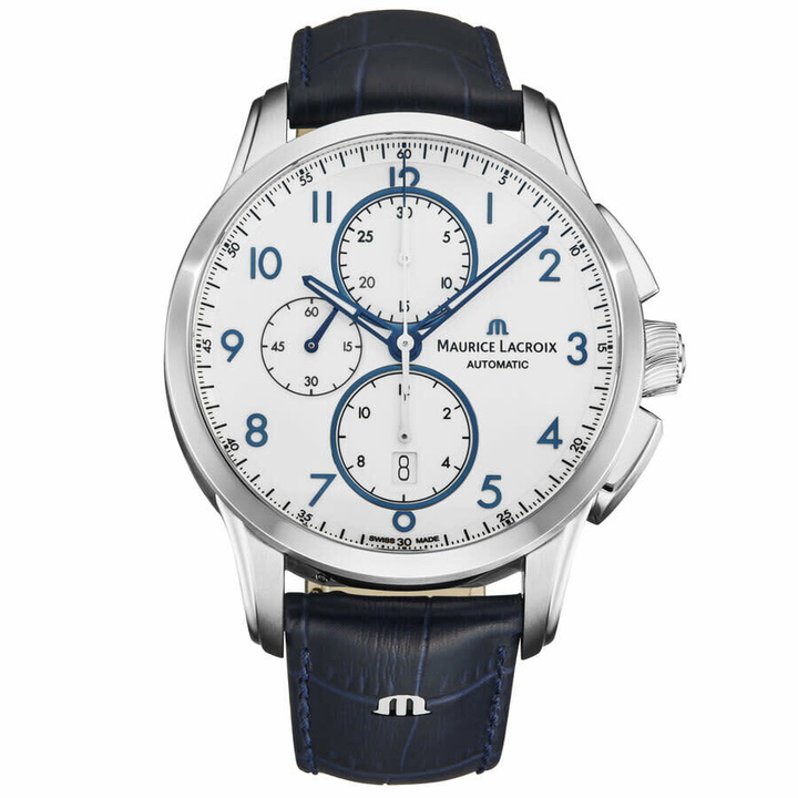 Photo: Maurice Lacroix Pontos Chronograph Automatic White Dial Mens Watch PT6388-SS001-120-4