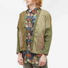 FDMTL Men's Boro Patchwork Cardigan in Khaki Rinse