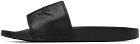 Brioni Black Leather Slides