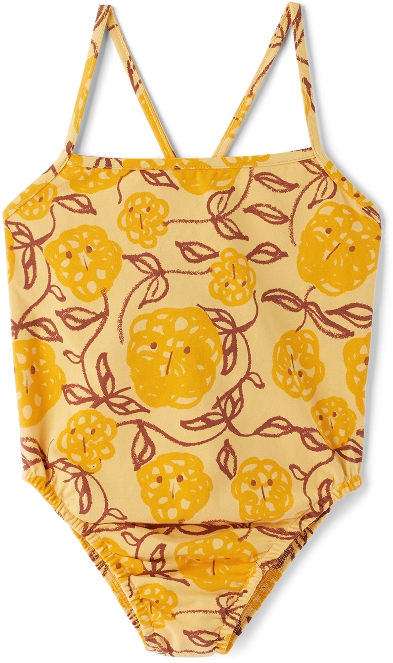 Weekend House Kids Kids Yellow Mimosa One-Piece Swimsuit