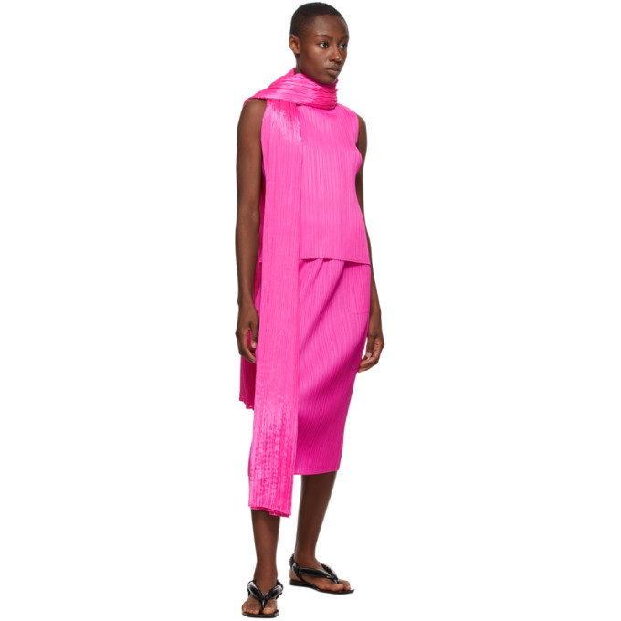 Pleats Please Issey Miyake Pink New Colorful Basics 2 Mid-Length