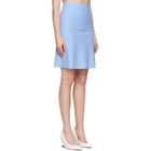 MM6 Maison Margiela Blue Cotton Midi Skirt