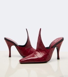 Alaïa Croc-effect leather mules