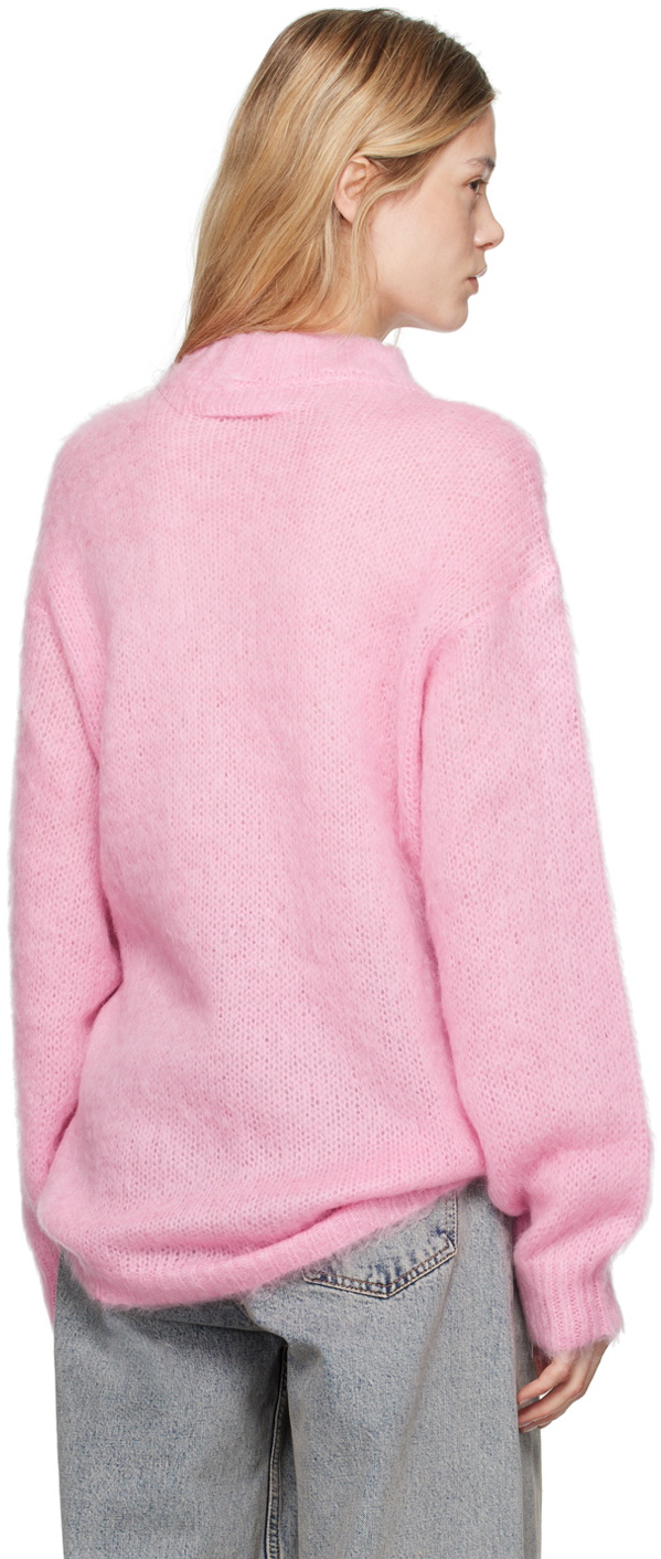 MM6 Maison Margiela Pink Brushed Knit Sweater MM6 Maison Margiela