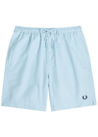Fred Perry Logo-embroidered Shell Swim Shorts Light Blue