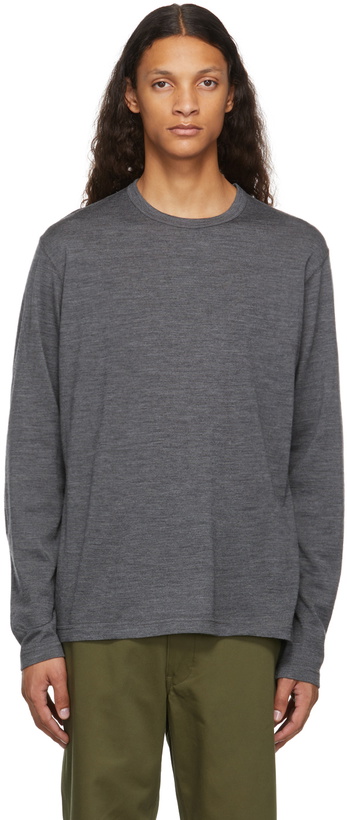 Photo: Junya Watanabe Grey Wool Elbow Patch T-Shirt