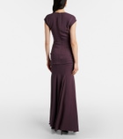 Tove Ames gathered jersey maxi dress
