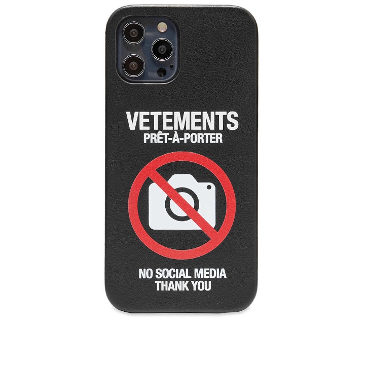 Photo: VETEMENTS No Social Media Iphone Max Case