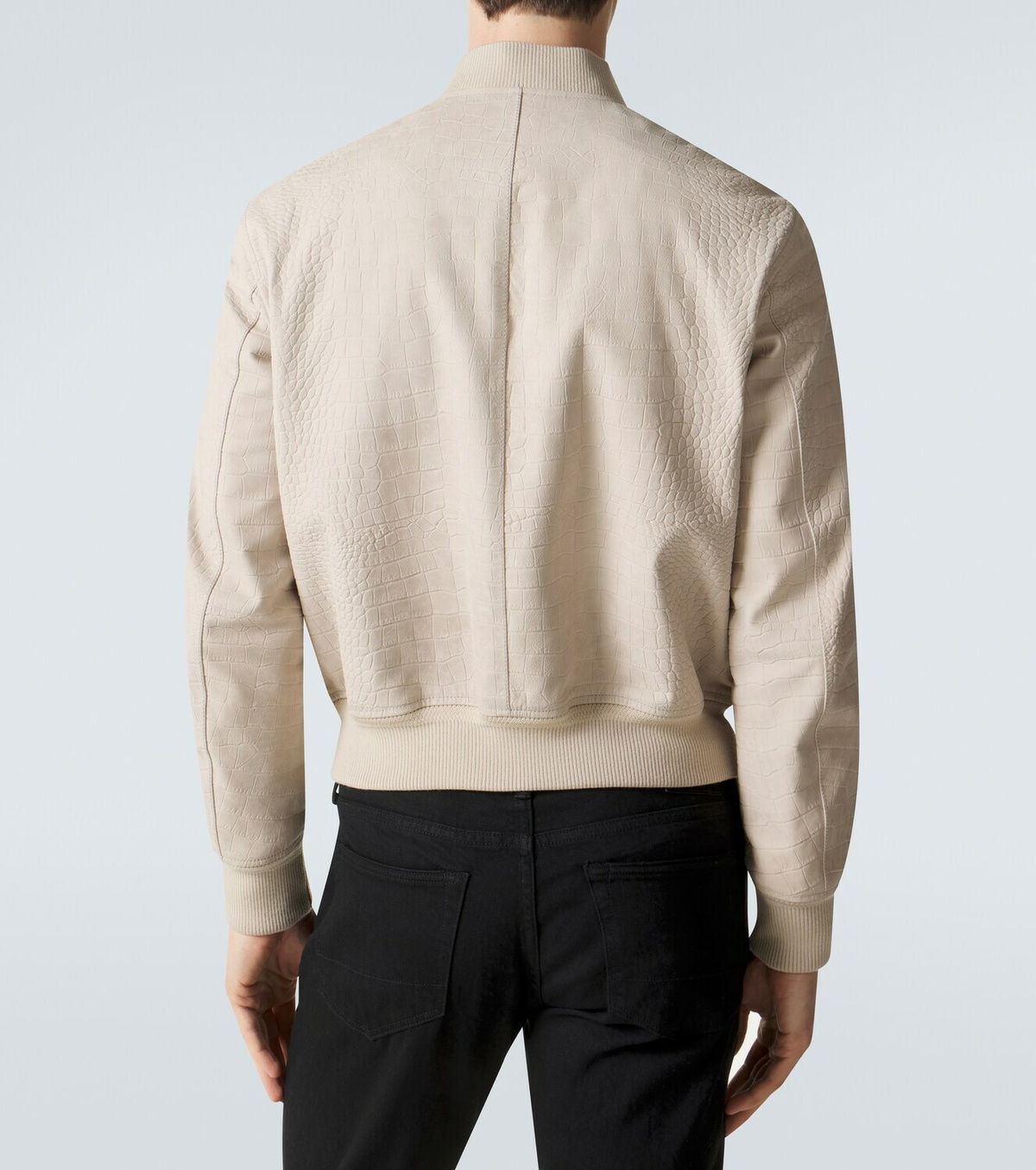 Tom Ford Printed leather bomber jacket
