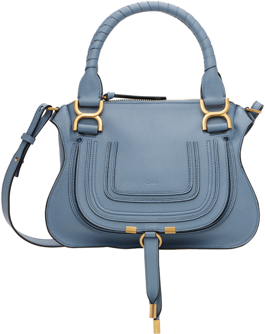 Chloé Blue Small Marcie Double Carry Bag Chloe
