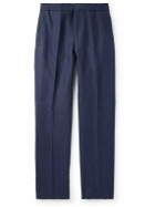 Loro Piana - Tapered Linen Trousers - Blue