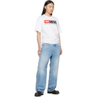 Diesel White Diesel Patch Logo T-shirt