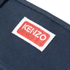 Kenzo Flower Logo Tote Bag in Navy Blue