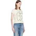 MM6 Maison Margiela Beige Apple Cropped T-shirt